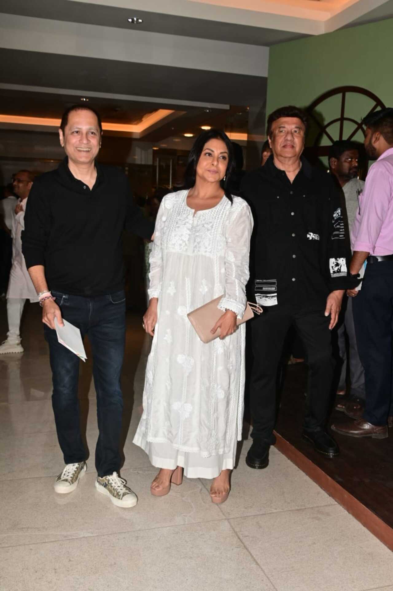 Shefali Shah was seen with husband Vipul D Shah and singer Anu Malik at NMACC for screening of the grand musical saga titled ‘Mera Desh Pahle’ - The untold story of Shri Narendra Modi.